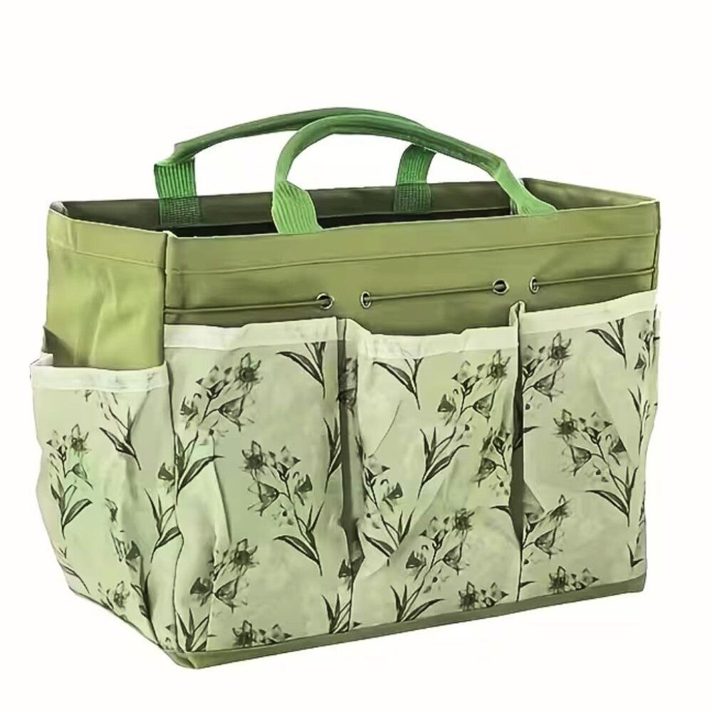 NWT Printed Tote Bag Multi-Purpose Home Organizer Multiple Pockets
